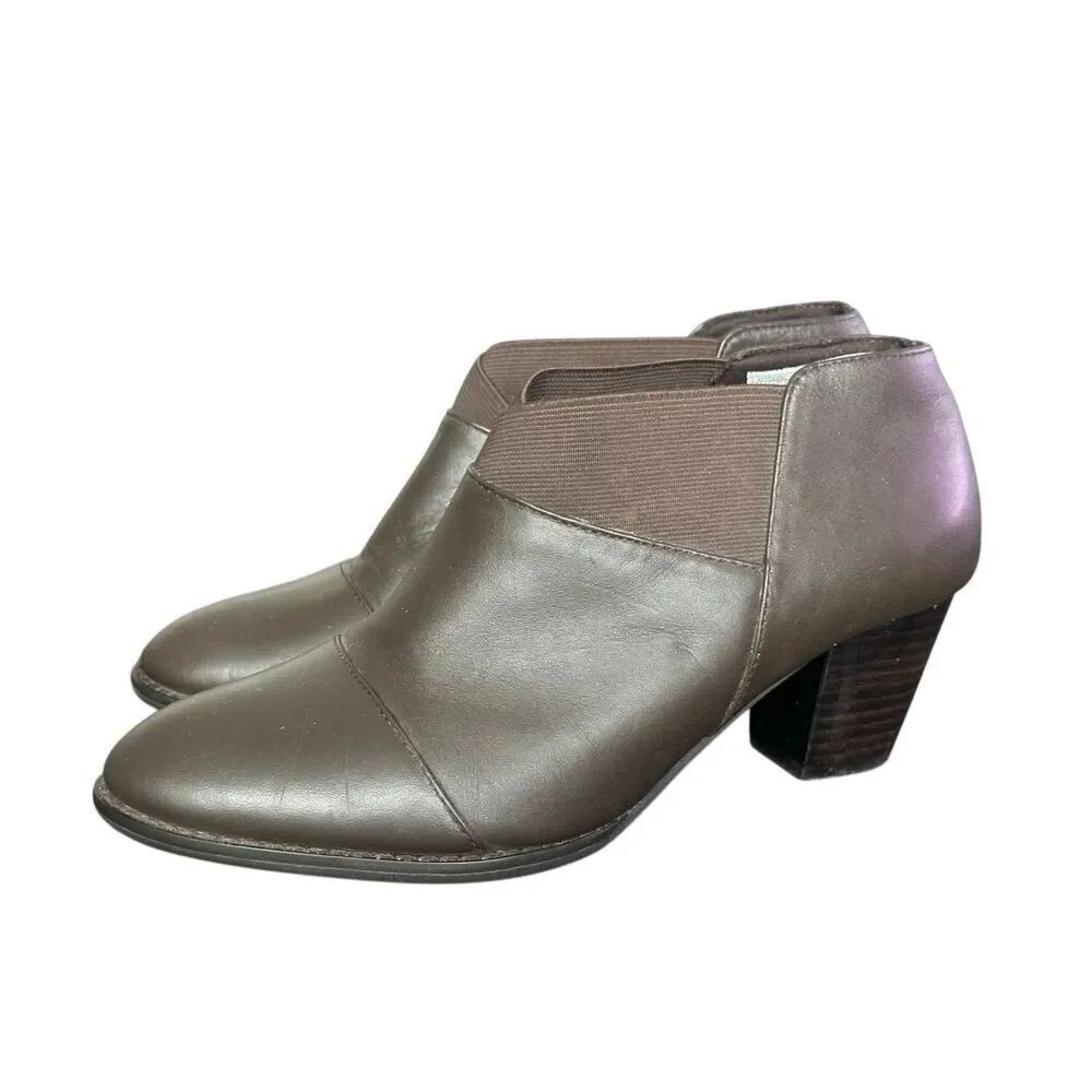 Vionic Orthoheel 326 Point Brown Ankle Leather Boot Size 7.5